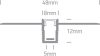 7900TR / AL ALU TRIMLESS profil 2m 5 mm-es csíkokhoz + PC OPAL DIFF