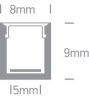 7901 / Alu felületi profil 2m 5 mm-es szalagokhoz + PC OPAL DIFF
