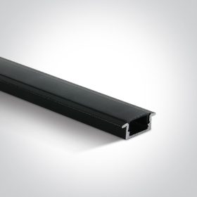   7902R / B / B fekete süllyesztett profil 2m + fekete PC diffúzor