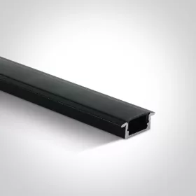   7902R / B / B fekete süllyesztett profil 2m + fekete PC diffúzor