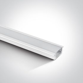 7902R / W White süllyesztett profil 2M + PC opál diffúzor