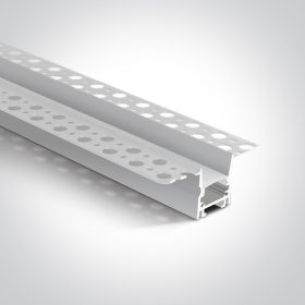  7903TR / W fehér trimless profil 2m 12 mm-es csíkok + PC opál diffúzor sötét fény