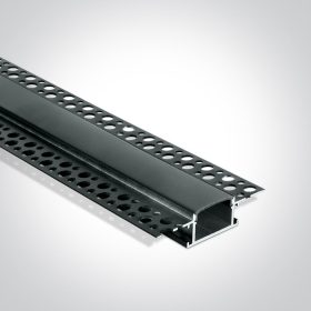   7904tr / b fekete trimless profil 2m 20 mm-es csíkokhoz + fekete PC diffúzor