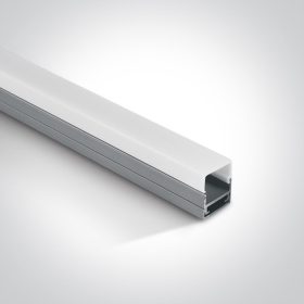   7906 / al alumínium profil 2m + pmma opál négyzet diffúzor