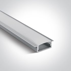   7906R / Al Alu süllyesztett profil 2m 20mm-es szalagokhoz + PC OPAL DIFF