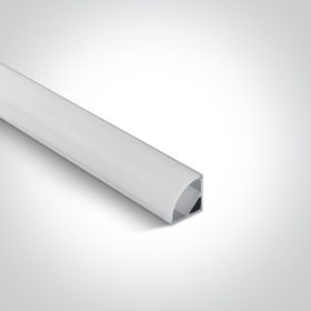   7908A / AL ALU háromszög profil 2m 10 mm-es csíkokhoz + PC OPAL DIFF
