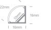 7908A / AL ALU háromszög profil 2m 10 mm-es csíkokhoz + PC OPAL DIFF