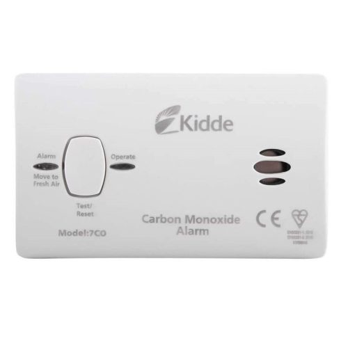 Kidde 7CO szén-monoxid érzékelő 10 év garancia, alkáli elemes változat 3 db elemmel