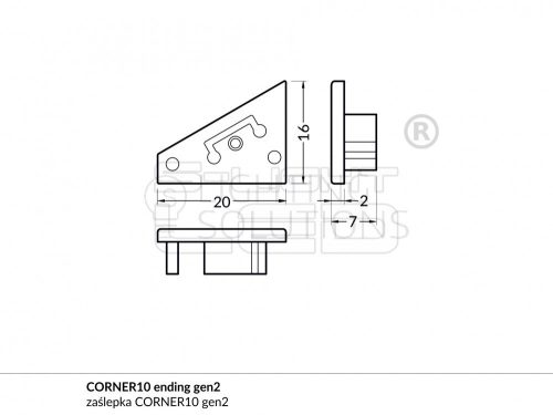 TOPMET végzáró CORNER10 gen2 ezüst