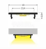 TOPMET LED profil FIX12 1000 mm natúr