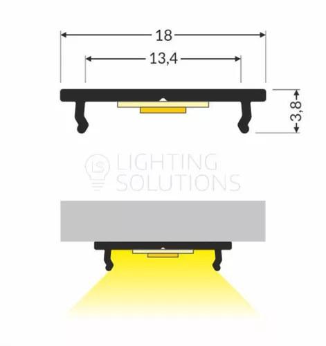 TOPMET LED profil FIX12 2000 mm natúr alu