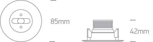 89002 Sürgősségi süllyesztett készlet 3W LED 230V 3HRS