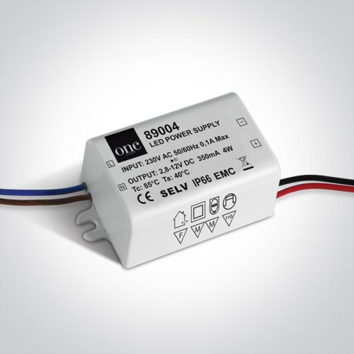 89004 Driver 350mA 1-4W LED IP66 100-240V