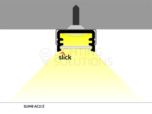 TOPMET LED profil SLIM8 AC2/Z 2000 mm eloxált