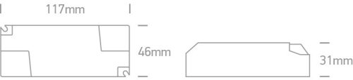 890303030UT LED Triac Dimmle Driver 550/600 / 650 / 700MA 25-40V IP20 bemenet 230V