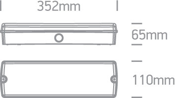 89404 Fehér LED 7W Sürgősségi M3HRS IP65 230V