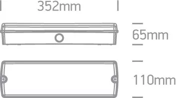 89404 Fehér LED 7W Sürgősségi M3HRS IP65 230V