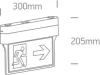 89406 / W Fehér Vészhelyzeti LED 1W IP44 M3 HRS Fal / mennyezeti tartó 230V