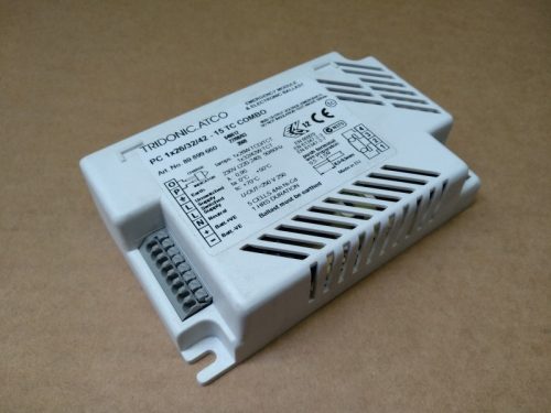 Tridonic Atco PC 1x26/32/42 - 15TC Combo, PC CFL COMBO kombinált elektronikus előtét / inverter modul, tartalékvilágításokhoz, 1x26W/32W/42W, 230VAC