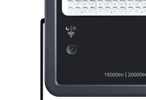 Thorn LEO FLEX IP66 300W 840 PC, 40.000lm 4000K, 3 fokozatban kapcsolható fényáramú, aszimmetrikus IP66 IK08 LED fényvető, beépített szürkület kapcsolóval, 1m kábellel (Élettartam 50 000 óra L80)