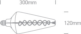 9G04D / DC Dekoratív LED lámpa E27 4W Dark Chrome 230V