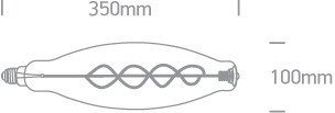 9G04E / egy dekoratív LED lámpa E27 4W borostyán 230V