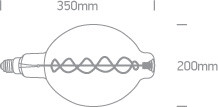 9G08C / egy dekoratív LED lámpa E27 8W borostyán 230V