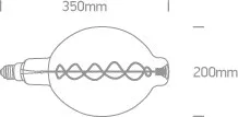 9G08C / egy dekoratív LED lámpa E27 8W borostyán 230V