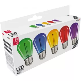   Avide Dekor LED Filament fényforrás 0.6W E27 (Zöld/Kék/Sárga/Piros/Lila)