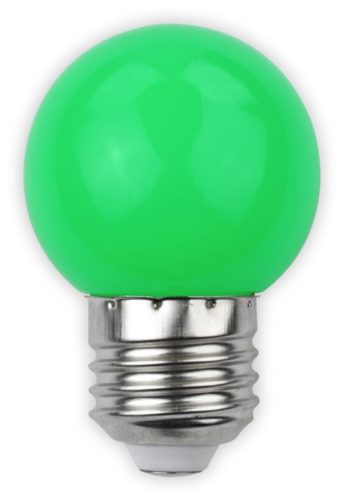 Avide Dekor LED fényforrás G45 1W E27 Zöld