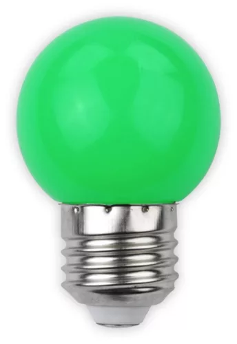 Avide Dekor LED fényforrás G45 1W E27 Zöld