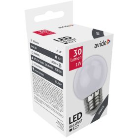 Avide Dekor LED fényforrás G45 1W E27 Fehér