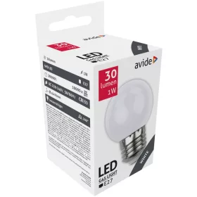 Avide Dekor LED fényforrás G45 1W E27 Fehér
