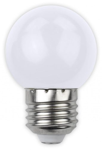 Avide Dekor LED fényforrás G45 1W E27 Fehér