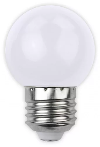 Avide Dekor LED fényforrás G45 1W E27 Fehér