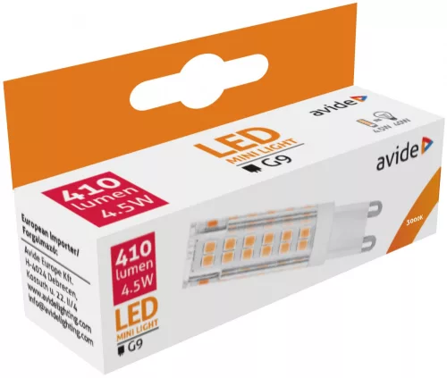 Avide LED 4.2W G9 220° NW 4000K fekvő