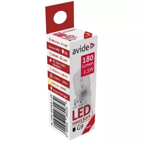 Avide LED 2.5W G9 160° WW 3000K