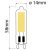 Avide LED 3.5W G9 COB 300° WW 3000K