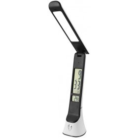   Avide LED Asztali Lámpa Bőrhatású Hugo Fehér-Fekete 5W Naptár