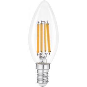 Avide LED Filament Candle 6W E14 360° WW 2700K High Lumen