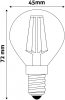 Avide LED Filament Mini Globe 2W E14 360° WW 2700K