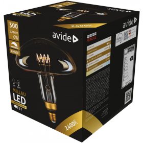   Avide LED Jumbo Filament Millau 200x210mm Amber 6W E27 2400K Dimmable