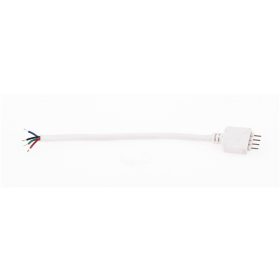   Avide Csatlakozó Kábel Fehér Apa, RGB Led Szalaghoz 12V 4Pin