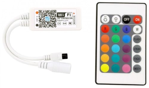 Avide LED Szalag 12V 100W RGB+W IR Távirányító és WIFI-s Vezérlő