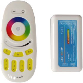   Avide Rgb+W Led Szalag vezérlő, 12V 288W, 4 Zónás Rádiófrekvenciás , Érintőpaneles Távirányítóval