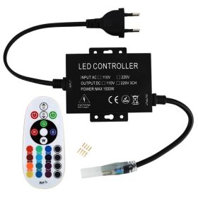  Avide LED Szalag 220V RGB RF Távirányító és Vezérlő max. 100m LED-szalaghoz