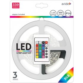 Avide LED Szalag Bliszter 12V 7.2W SMD5050 30LED RGB IP20 3m