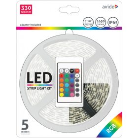 Avide LED Szalag Bliszter 12V 7.2W SMD5050 30LED RGB IP65 5m
