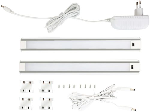 Avide Led Szalag Szekrény Lámpa 9W Smd2835 66Led 4000K Ip44 2X60Cm + Szenzor