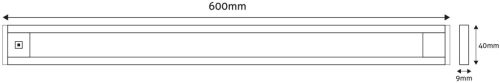 Avide Led Szalag Szekrény Lámpa 9W Smd2835 66Led 4000K Ip44 2X60Cm + Szenzor